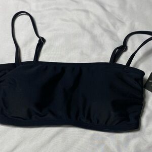 NWT Size XS Hollister bandeau black swim top
